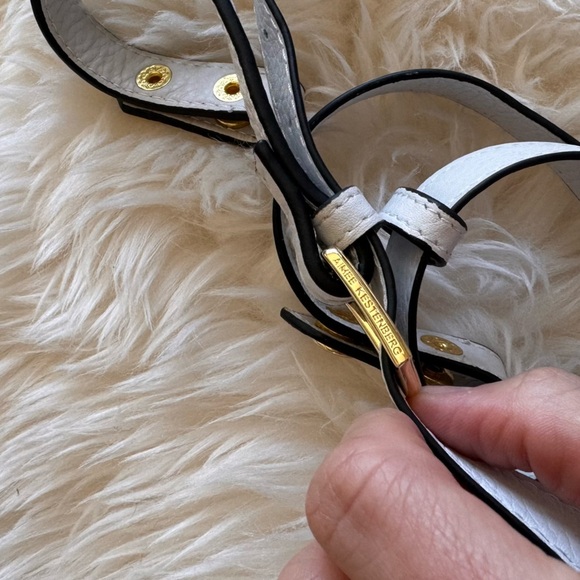 Aimee Kestenberg Crossbody Strap ONLY replacement white leather gold hardware - Picture 3 of 7